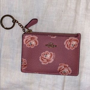 COACH Floral Keychain Wallet